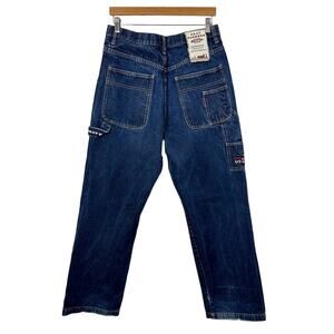 Vintage Y2K Phat Farm Carpenter Jeans Waist Size 34 Skater Logo Cotton Blue